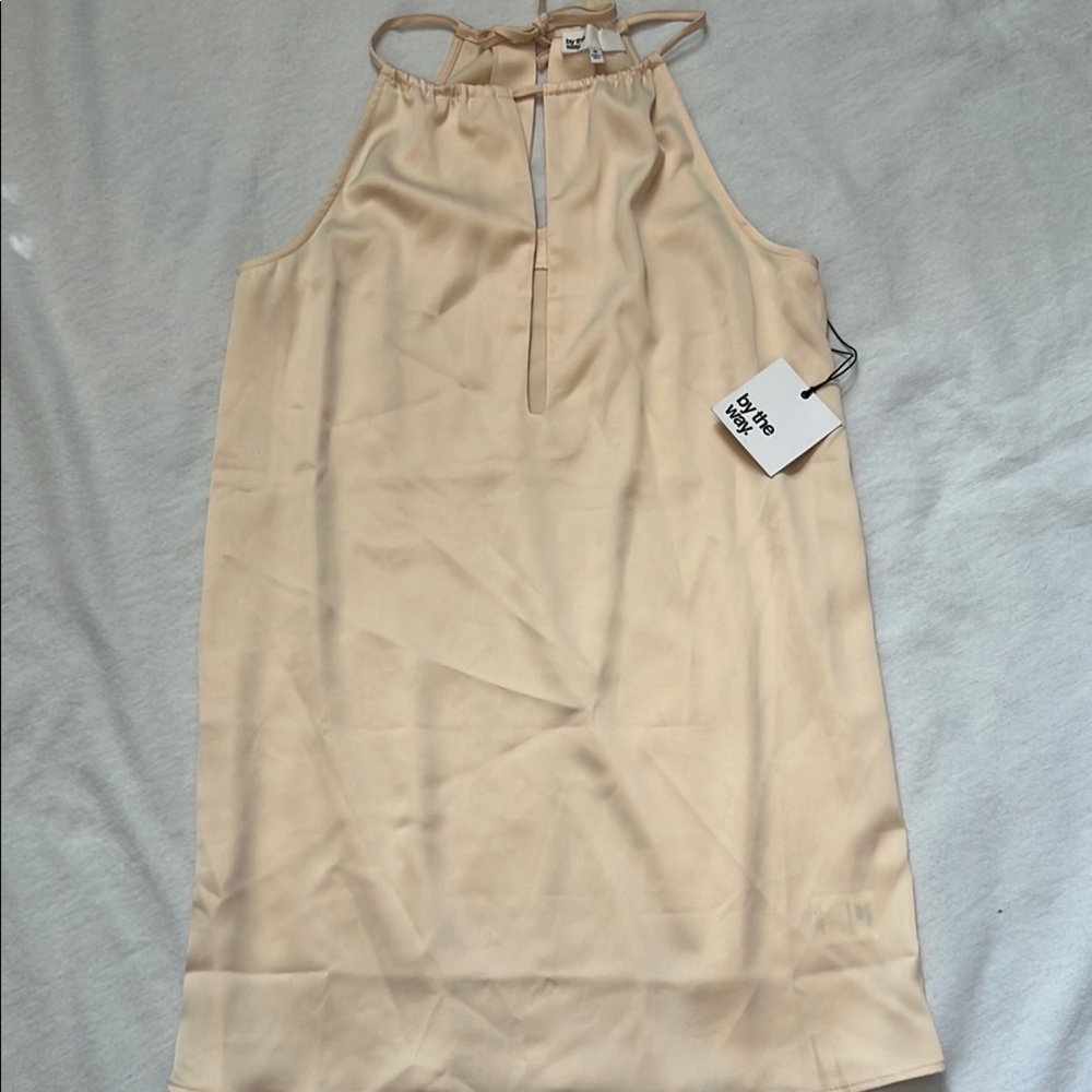 by the way. Cream Halter Mini Dress